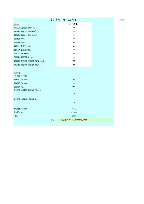 大偏心柱计算计算书完整版