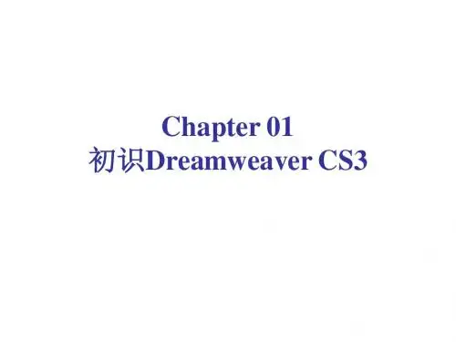 第1章 初识Dreamweaver CS3