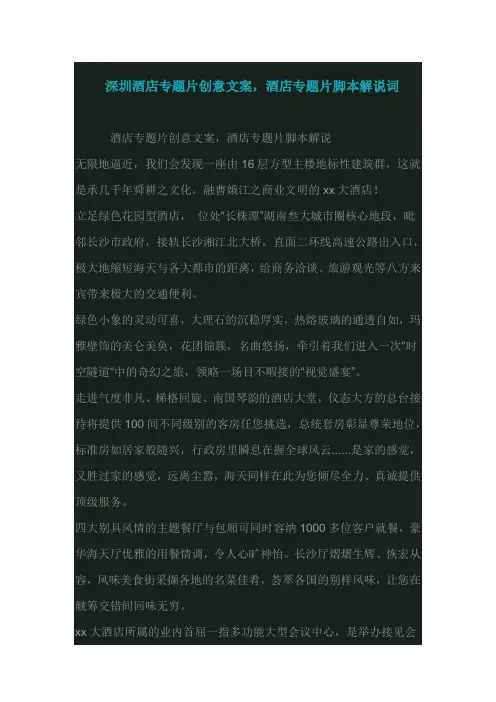 酒店宣传片