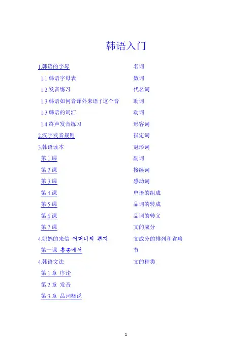 韩语入门
