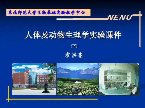 人体和动物生理学实验课件(下)