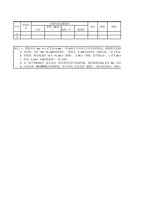 搅拌机选型