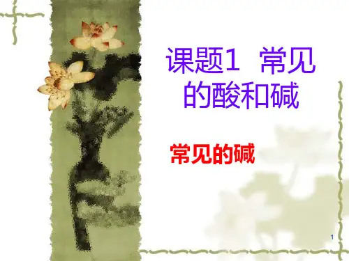 常见的酸与碱(常见的碱)PPT课件