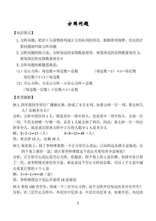 方阵问题