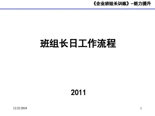 班组长日工作流程课件