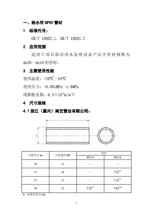 UPVC管材管件优选手册