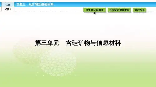 高中化学(苏教版)必修1课件：专题3 从矿物到基础材料 3.3