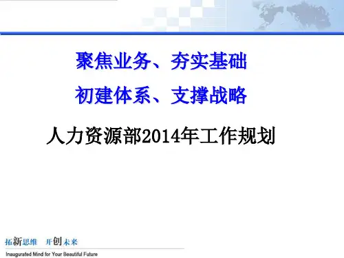 人力资源部2014年度规划报告(多图表)