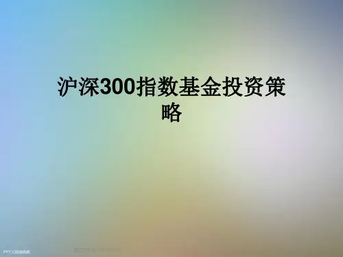 沪深300指数基金投资策略