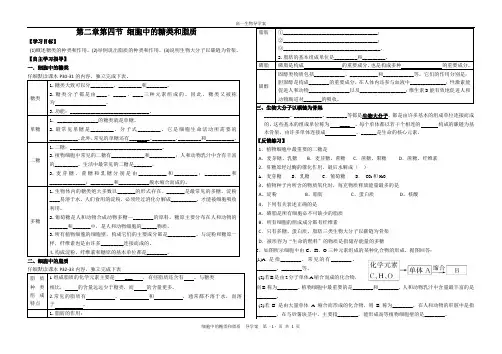 细胞中的糖类和脂质导学案