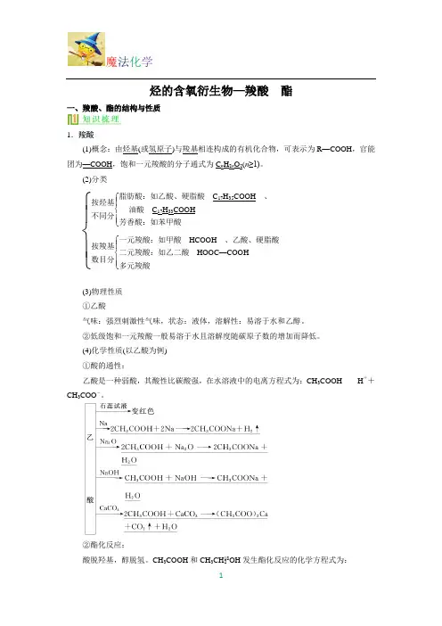 高中化学选修五系列7羧酸、酯.docx