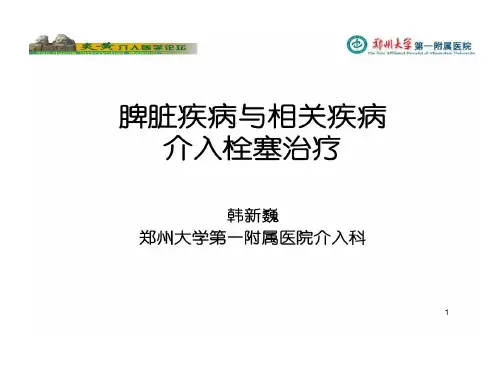 脾脏介入栓塞治疗共22页
