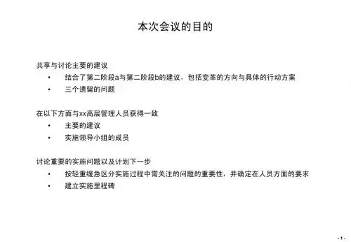 波士顿咨询(BCG)--国家开发银行战略实施方案讨论会