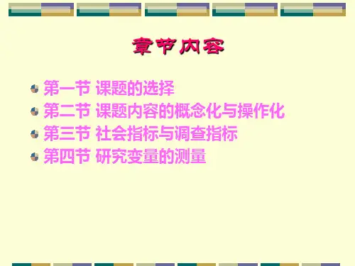 第2章 操作化和测量