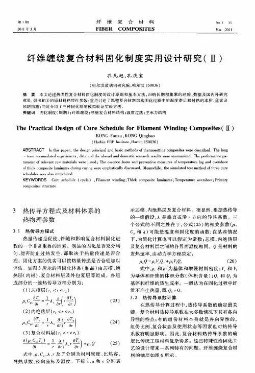 纤维缠绕复合材料固化制度实用设计研究(Ⅱ)
