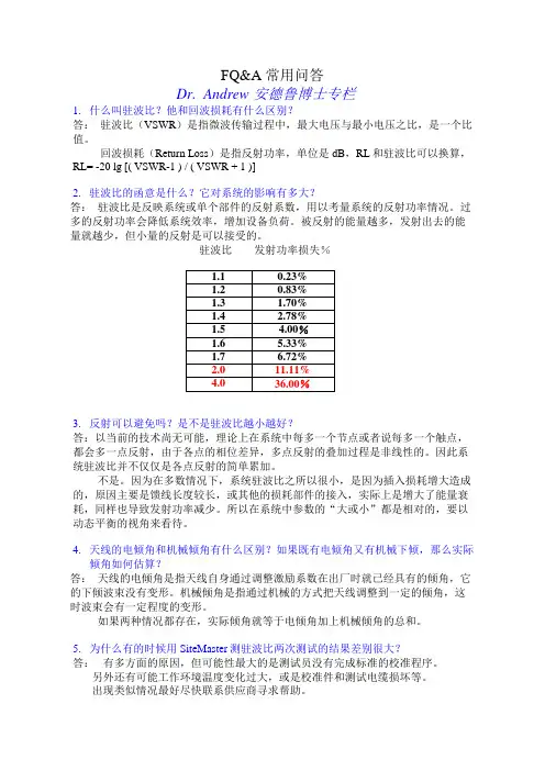 驻波比知识