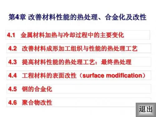 第4章 改善材料性能的热处理、合金化及改性