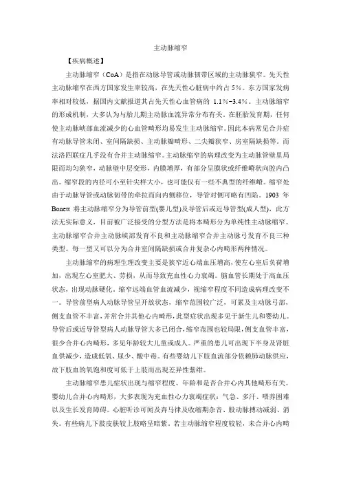 主动脉缩窄