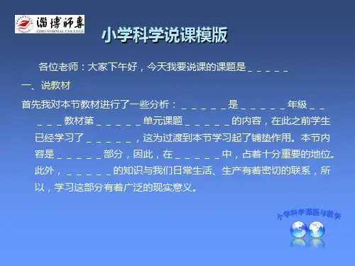 说课典型案例模版