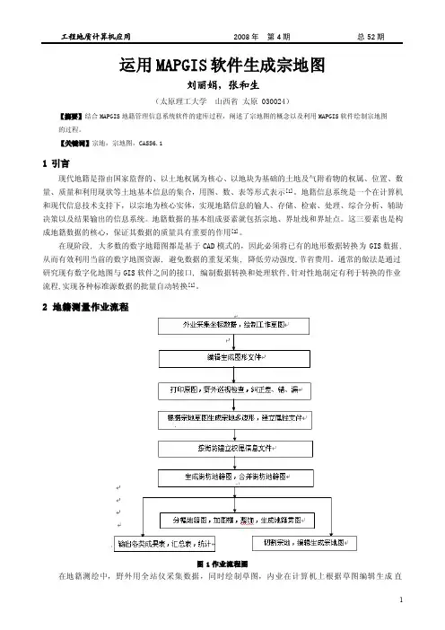 运用mapgis软件生成宗地图