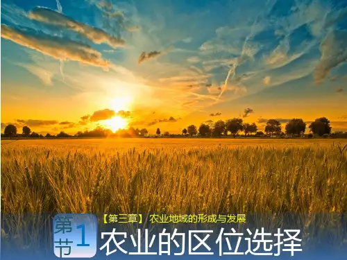 人教版必修2复习课件 第三章：农业地域的形成与发展 (71张PPT)