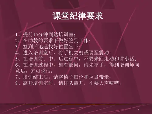 课堂纪律要求