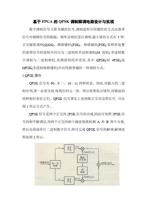 基于fpga的qpsk调制解调电路设计与实现说明书