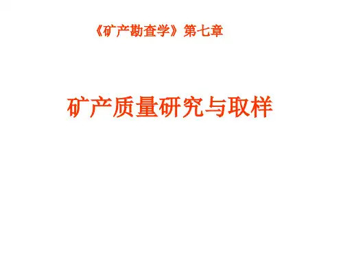 7勘查学(矿产质量与取样)
