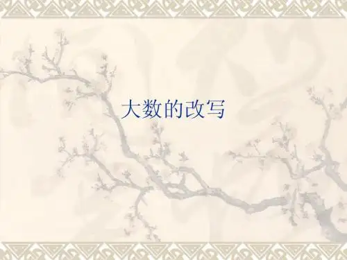 大数的改写
