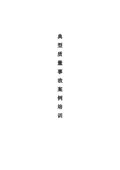 典型质量事故案例培训080422
