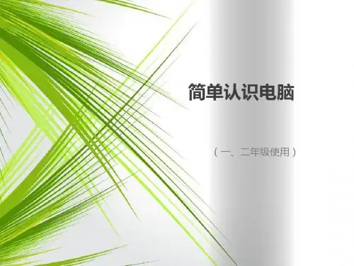 电脑的认识ppt