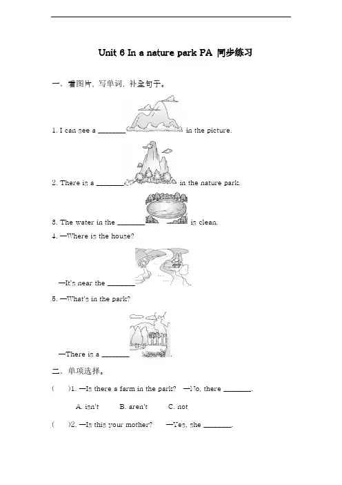 2018-2019学年最新人教PEP版小学英语五年级上册Unit6单元同步练习题及答案-精编试题