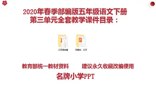 部编版语文五年级下册第三单元课件全套PPT