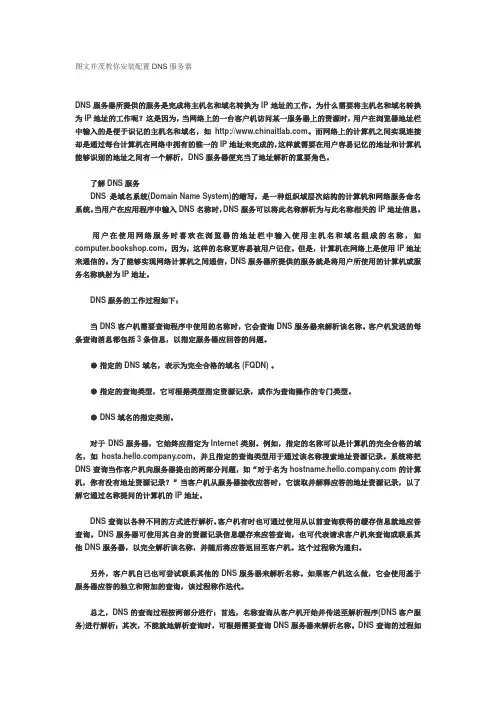 图文并茂教你安装配置DNS服务器