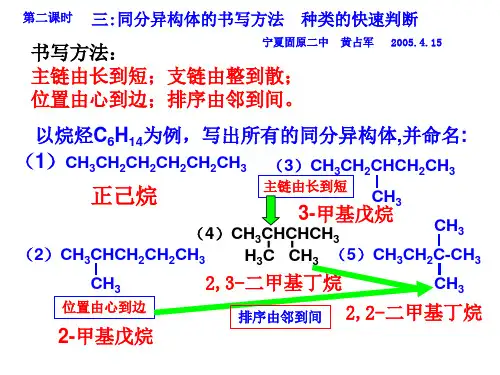 同分异构体的书写方法__种类快速判断
