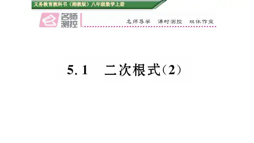 湘教版八上数学课件5.1二次根式(2)