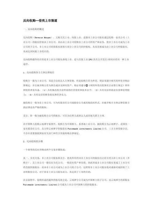 反向收购