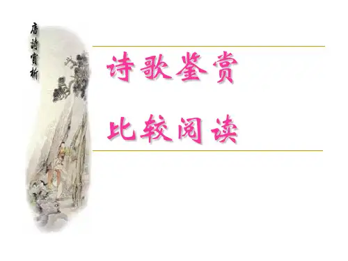 诗歌比较、评价鉴赏