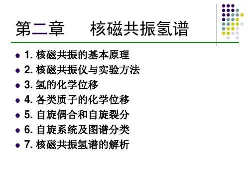 核磁共振氢谱解析 PPT课件