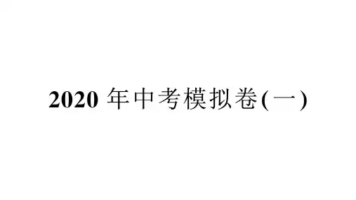 2020年部编版语文中考模拟试题(1)