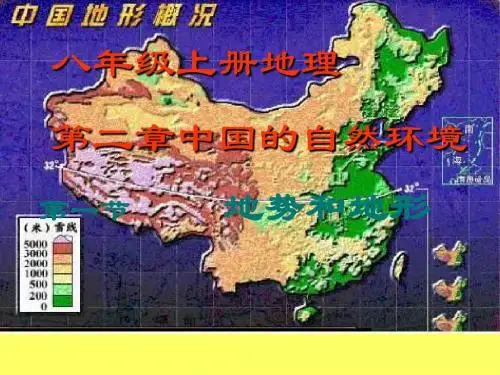 八年级地理:地势和地形复习