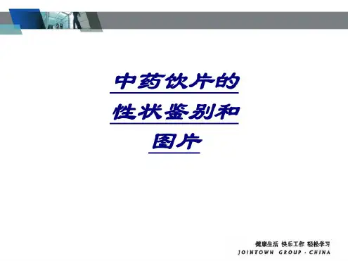 中药饮片的性状鉴别和图片讲义
