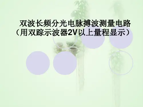 双波长频分光电脉搏波测量电路培训资料