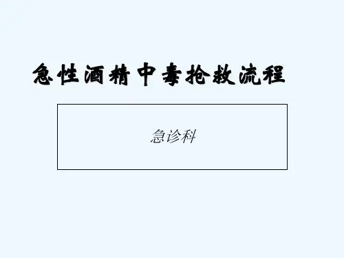 急性酒精中毒抢救流程 PPT