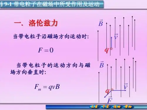§9-1 带电粒子在磁场中所受作用及运动