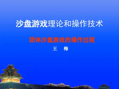 团体沙盘游戏操作过程PPT幻灯片课件