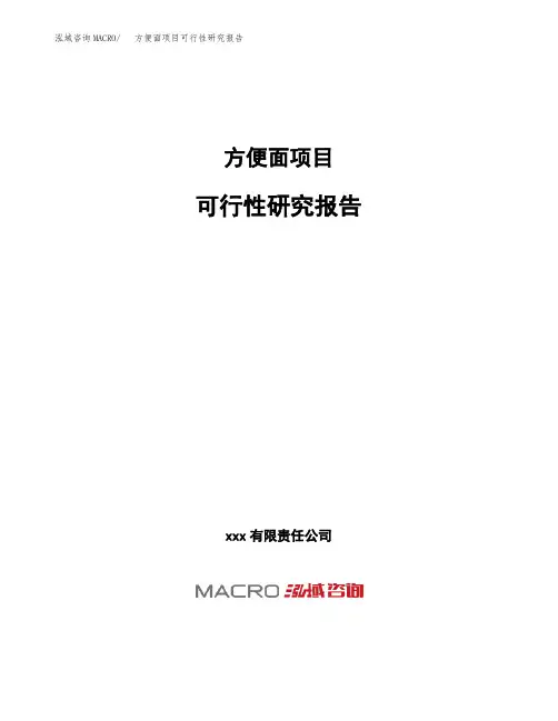 (投资参考建议模板)方便面项目可行性研究报告