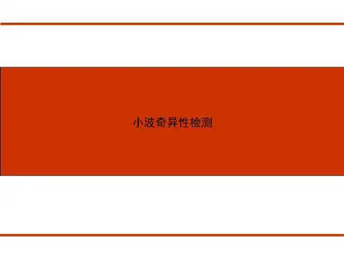 小波奇异性检测