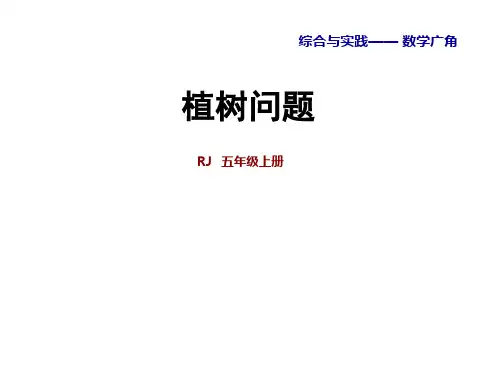 人教版五年级上册数学八整理与复习 综合与实践-数学广角：植树问题 课件共26张PPT