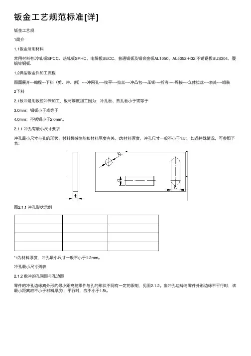 钣金工艺规范标准[详]